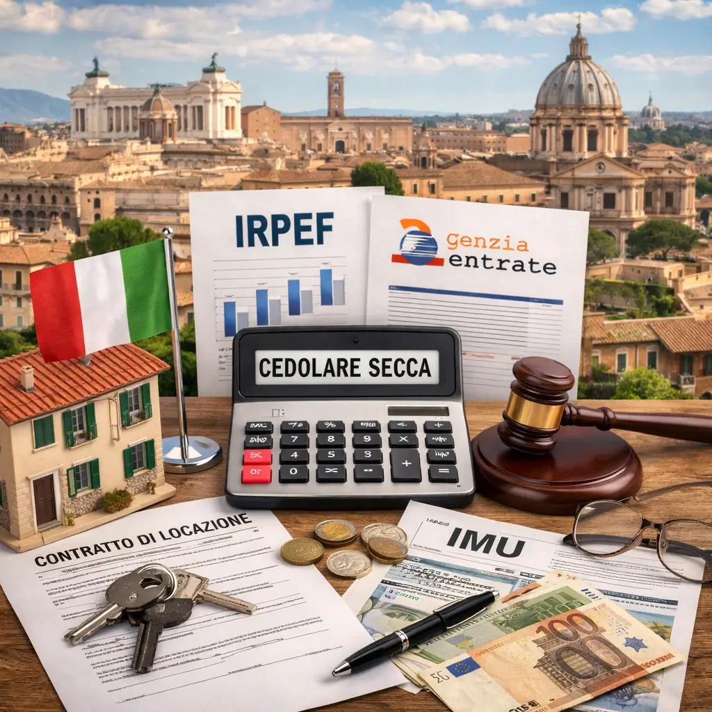 fiscalité Italie non résident documents fiscaux IRPEF cedolare secca immobilier Italie