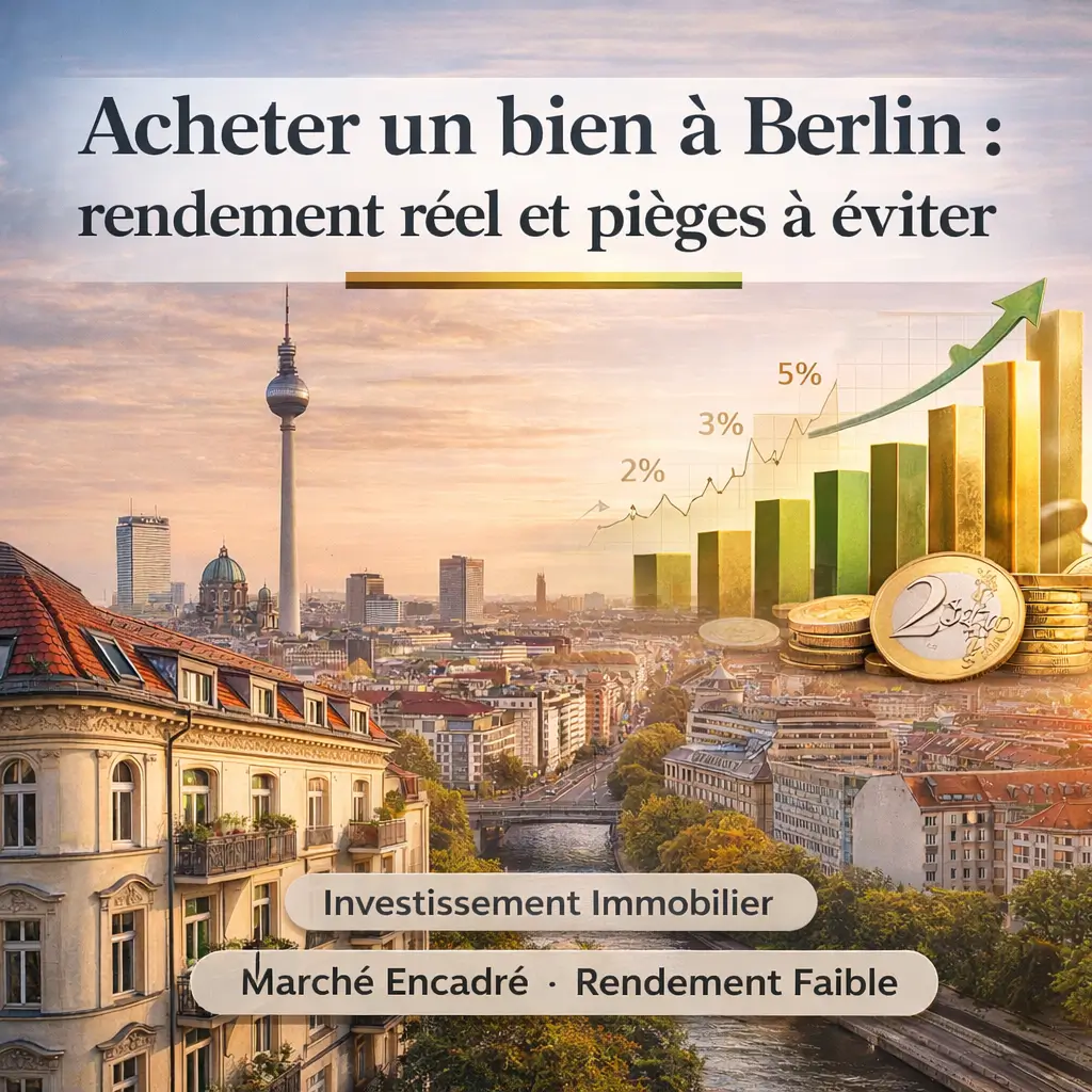 acheter un bien à Berlin rendement réel immobilier Berlin 2026 marché encadré investissement locatif Allemagne