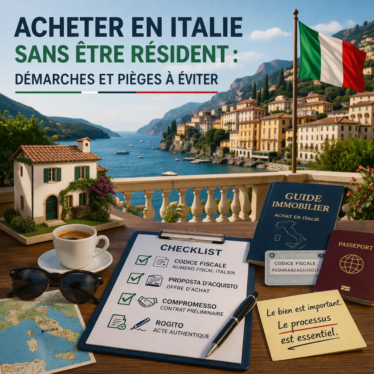 acheter en Italie sans être résident démarches immobilier Italie non résident processus achat bien Italie 2026