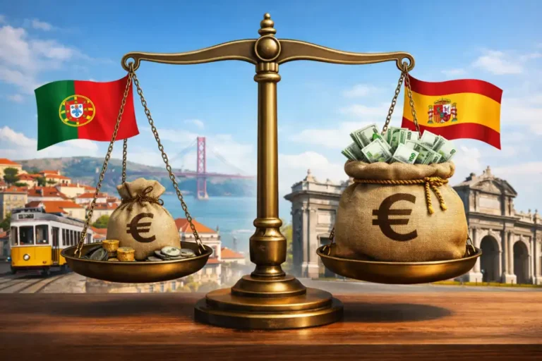 travailler Portugal salaire comparaison Espagne revenus pouvoir achat