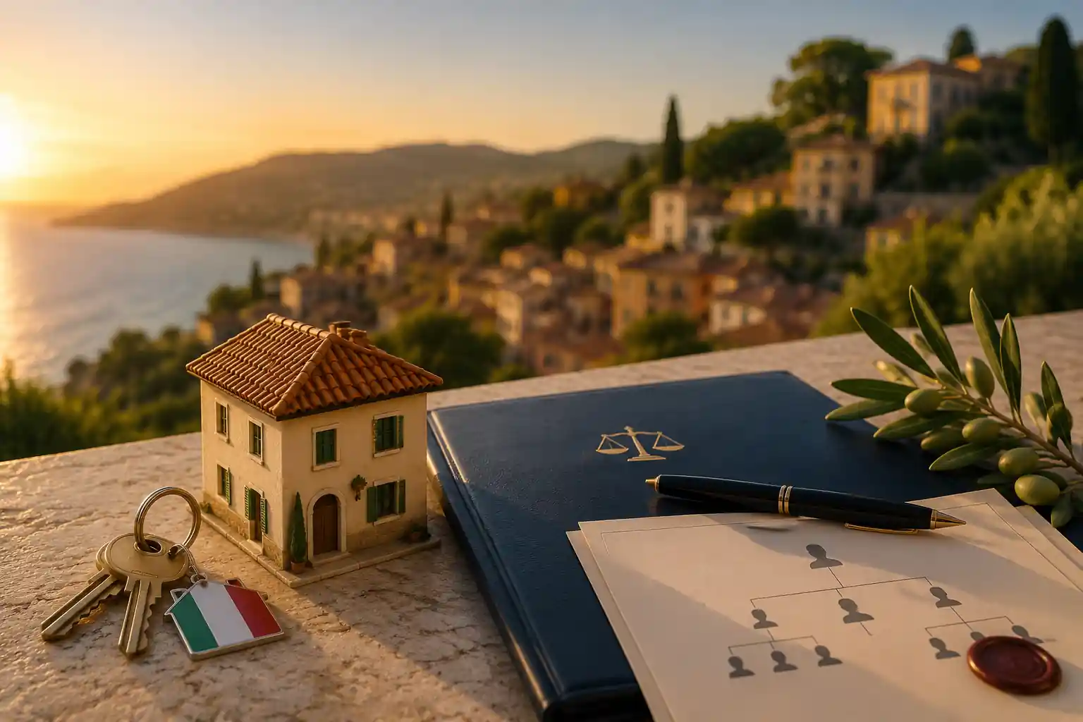 Fiscalité succession Italie : transmission d’un bien immobilier italien face à la mer en 2026