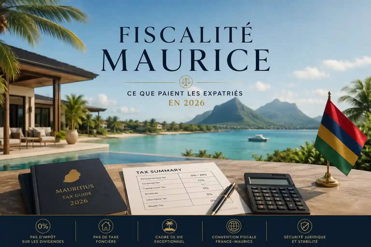 fiscalité Maurice expatriés : villa haut de gamme, fiscalité internationale et cadre de vie à l'île Maurice en 2026