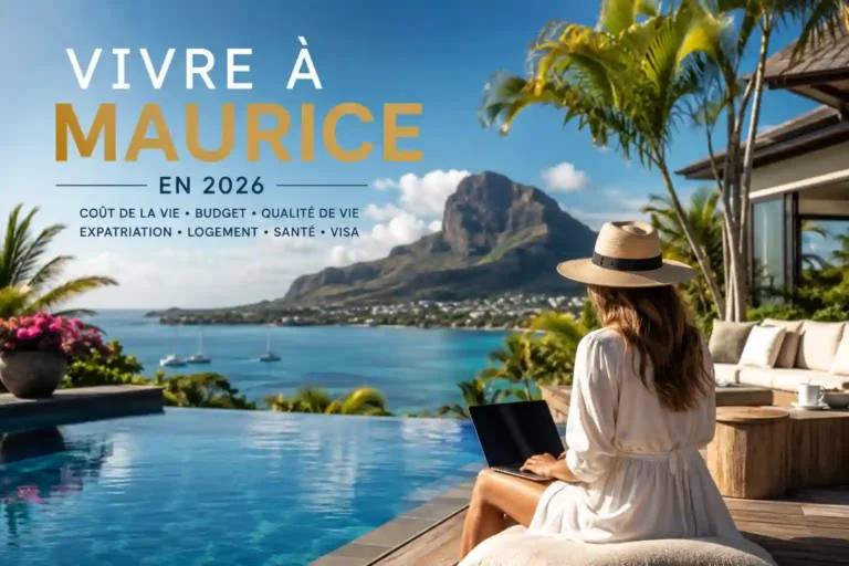 vivre à Maurice en 2026 : vue panoramique sur le lagon, résidence haut de gamme et cadre de vie privilégié pour les expatriés