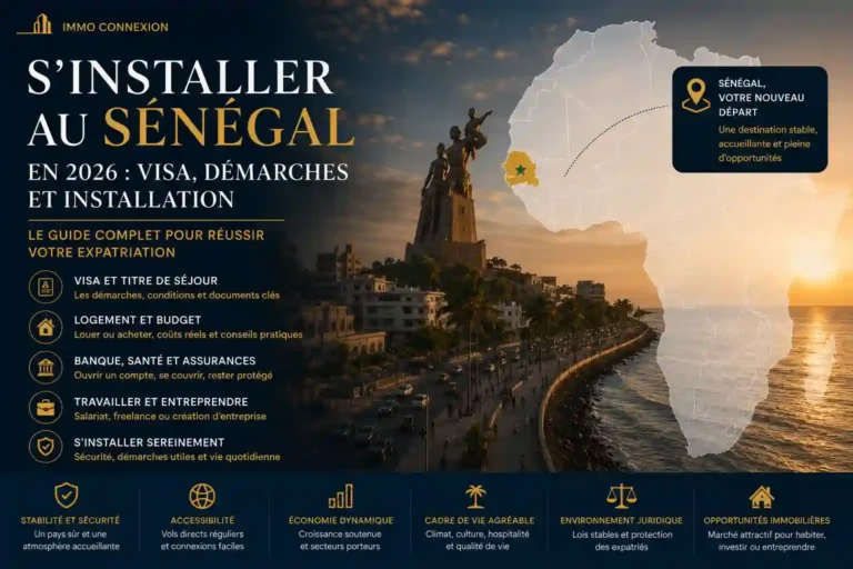 S'installer au Sénégal en 2026 : illustration des démarches, du visa, de la carte de séjour et de l'expatriation pour les Français.