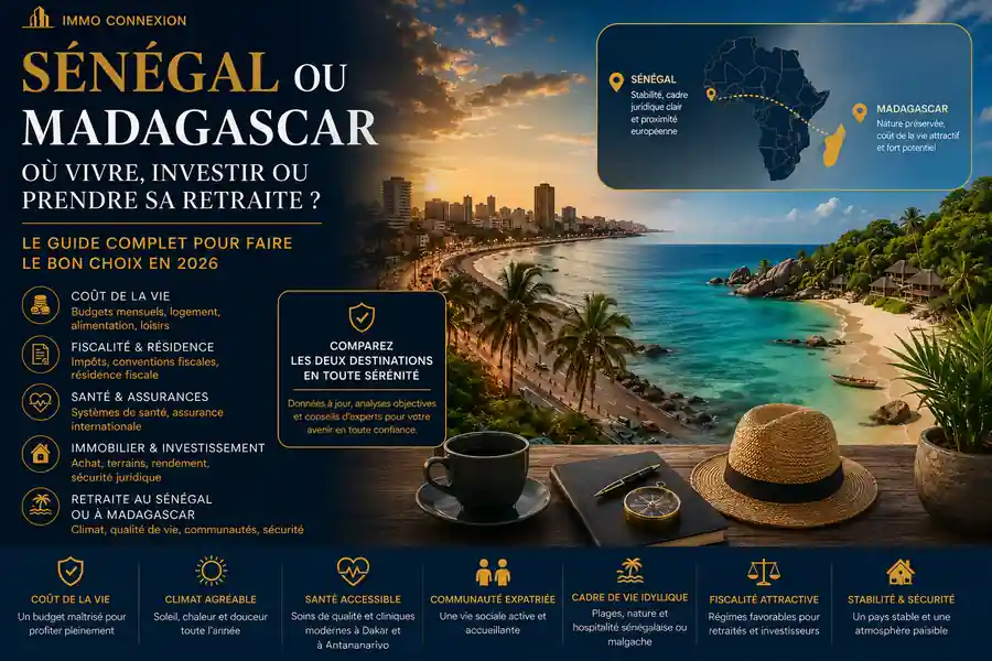 Sénégal ou Madagascar : comparatif 2026 pour vivre, investir ou prendre sa retraite