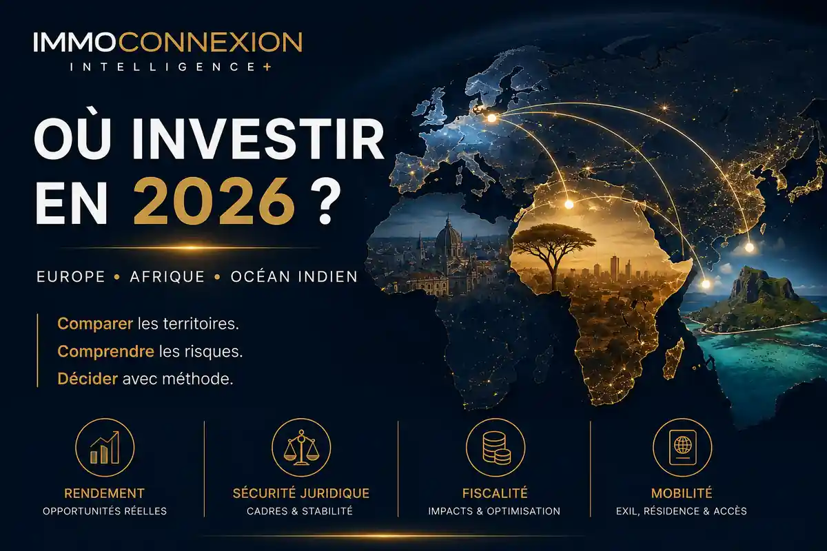 Investissement international 2026 : Europe, Afrique et océan Indien comparés selon le rendement, la fiscalité, la sécurité juridique et la mobilité