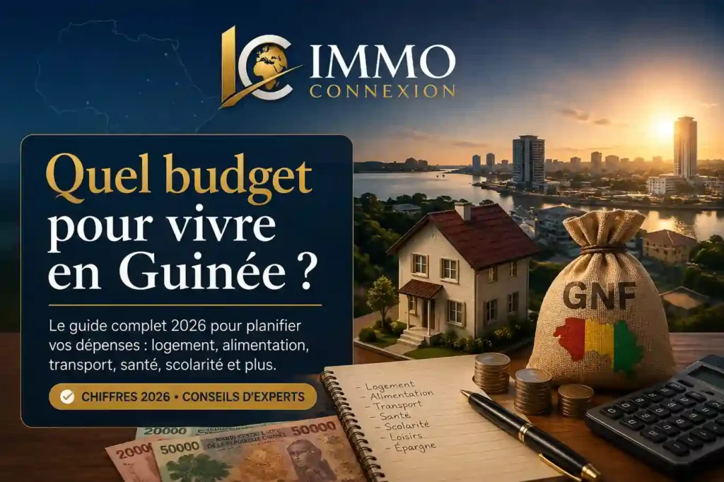 Quel budget pour vivre en Guinée : illustration du guide 2026 sur le coût de la vie, le logement, les dépenses et l'expatriation en Guinée.