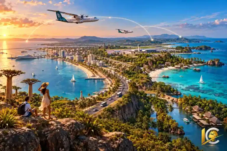 Avenir du tourisme à Madagascar : vision 2040 d’une île mieux connectée grâce aux vols régionaux, aux routes modernisées et à des infrastructures touristiques durables.