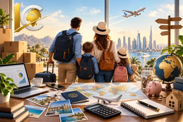 Coût expatriation : famille préparant son budget avant de partir vivre à l'étranger