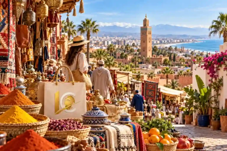 Vivre au Maroc en 2027 entre marché traditionnel, ville marocaine, nature et vie quotidienne